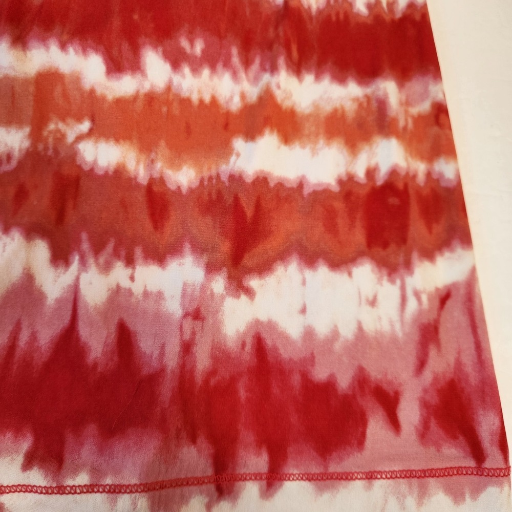 Chico's 3 Weekends Womens Knit Skort Sz XL Tie Dye Red Orange Pink Stretch Skirt - Picture 11 of 16